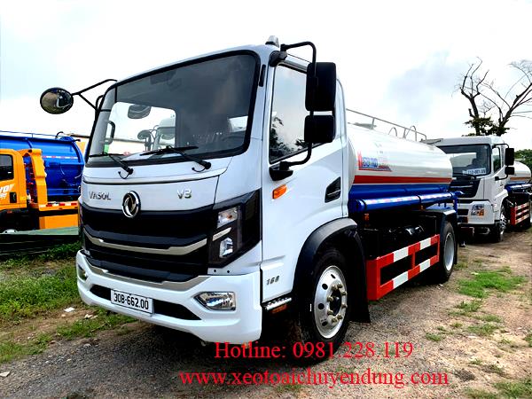 Xe Tưới Nước Rửa Đường 7 Khối Dongfeng Hộp Số 2 tầng