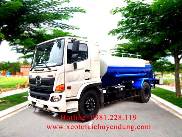 Xe tưới cây rửa đường Hino FG 9 khối Euro 4