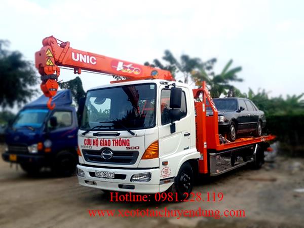 Xe Cứu Hộ 3 Chức Năng 5 Tấn Hino FC9JLTC Gắn Cẩu Unic 3 Tấn