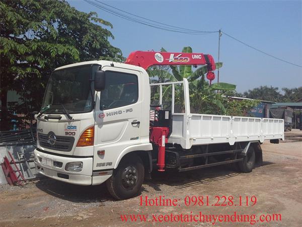 Xe Hino FC9JLSW gắn cẩu Unic 3 tấn V343