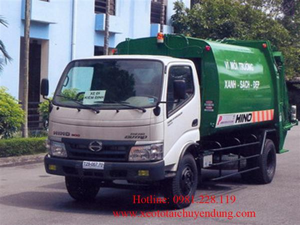 Xe cuốn ép rác 6 khối Hino WU342L