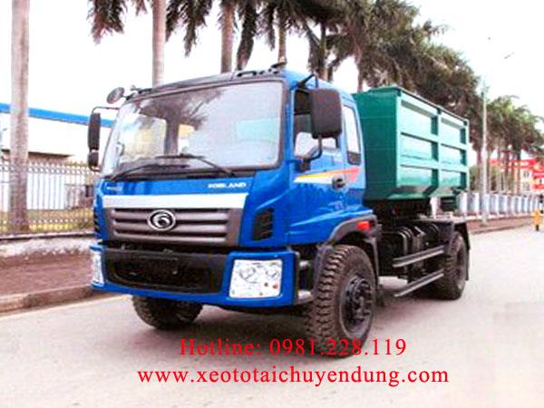 Xe chở rác thùng rời 11 khối Thaco Forland