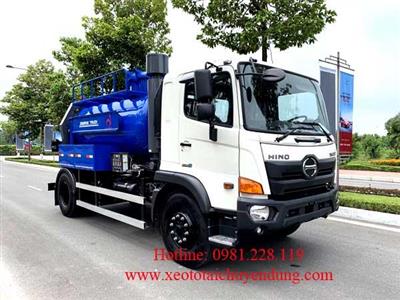 Xe hút bùn hút chất thải thông cống áp lực Hino FG8JJ7A