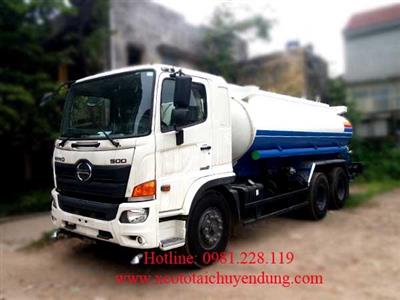 Xe tưới nước rửa đường Hino 3 chân FM8JN7A (14 khối)