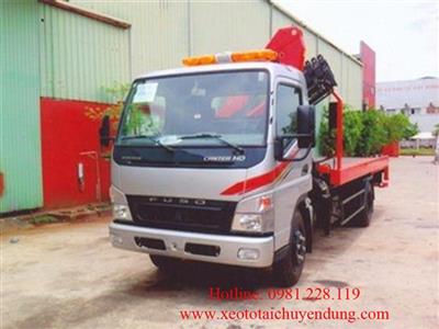 Xe cứu hộ sàn trượt gắn cẩu gấp FUSO Canter 2,2 Tấn