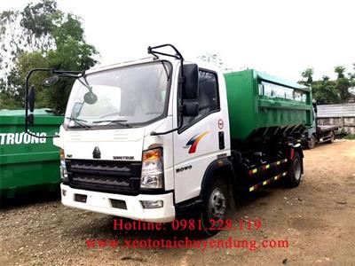 Xe chở rác thùng rời Howo 8 khối