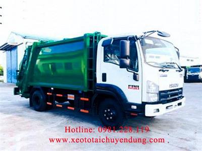 Xe cuốn ép rác isuzu 9 khối