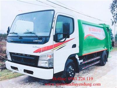 Xe cuốn ép rác 4 khối Fuso Canter