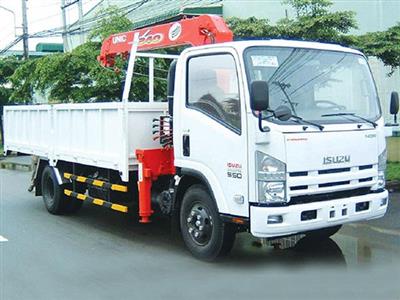 Xe tải Isuzu gắn cẩu Unic 3 tấn