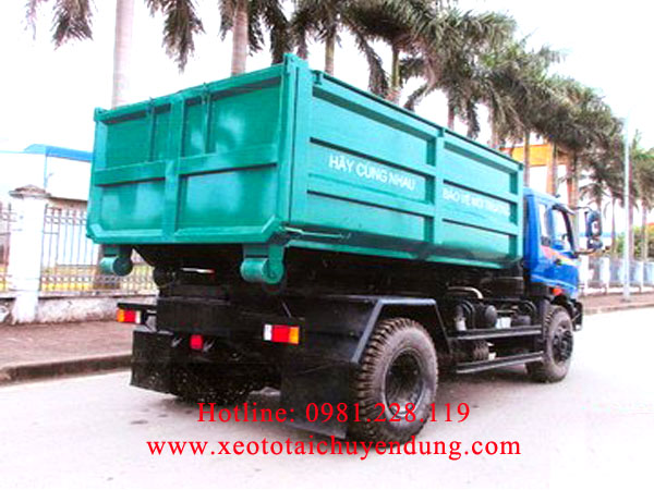 Xe chở rác thùng rời Hooklift 11 khối