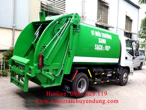 Xe cuốn ép rác 8 khối Thaco 500