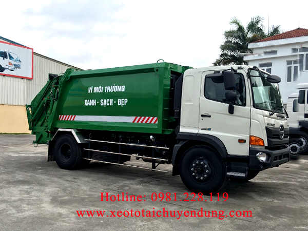 Xe cuốn ép rác Hino FG