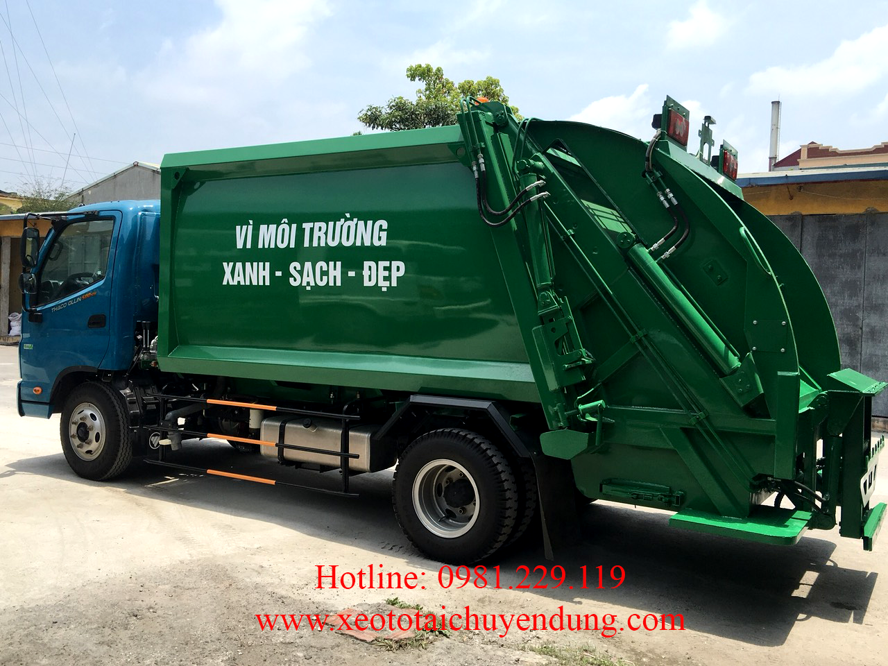 Xe thu gom rác thải chuyên dùng Thaco 8 khối