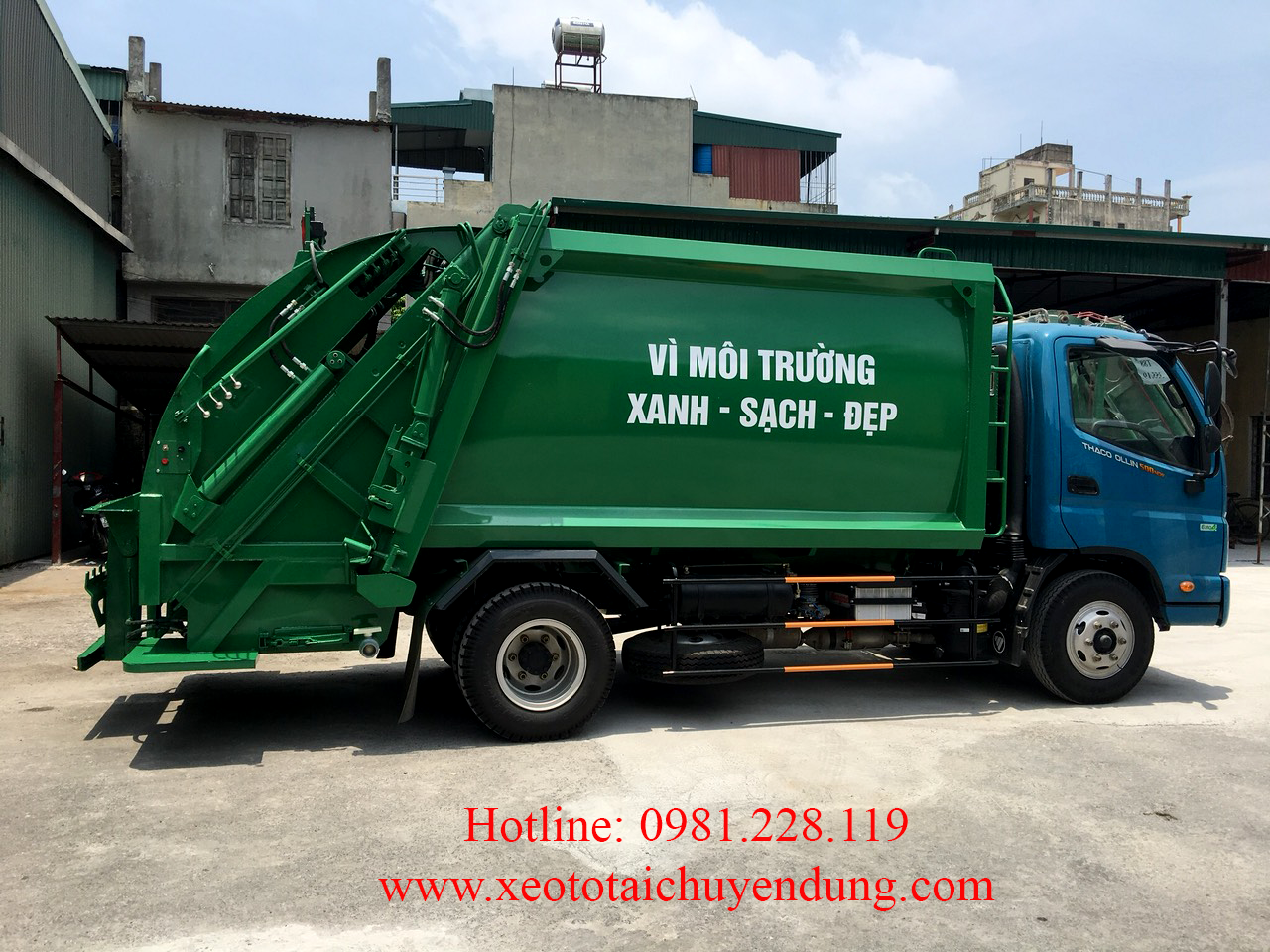 Xe dùng ép chở rác 8 khối Thaco 500.E4