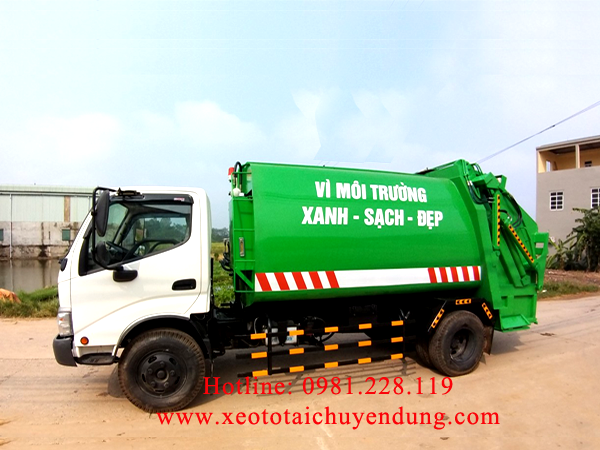 Xe ép rác Hino 6 khối XZU342L