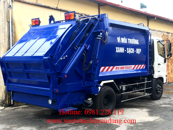 Xe cuốn ép rác Hino