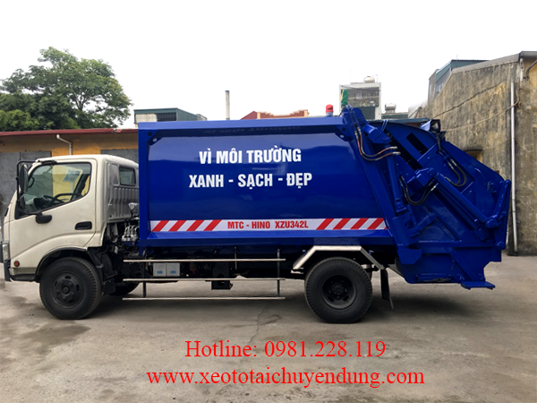 Xe ép rác 6 khối Hino