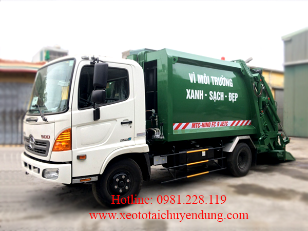 Xe ép rác Hino 9 khối